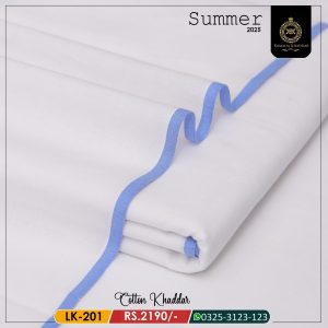 LK-201 White Lawn Khaddar Summer Collection