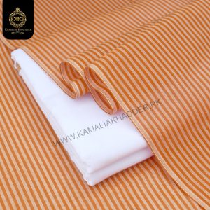 KK-627 Lining Khaddar Kurta With White Shalwar