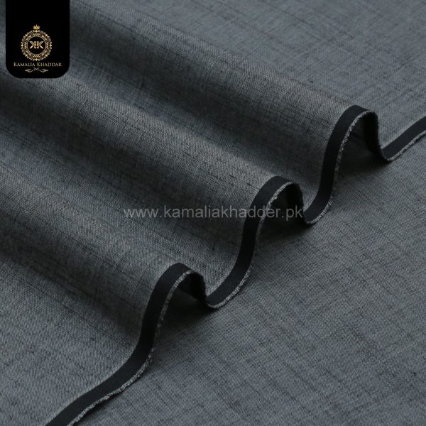 DK-832 Grey Slub Designer Summer Khaddar