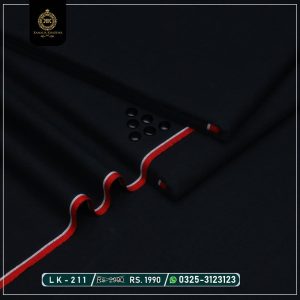 LK-211 Black Summer Lawn Khaddi