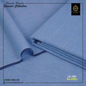 LK-306 Sky Blue Summer Lawn Khaddar