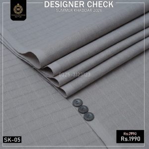 SK-05 Check Designer Summer Khaddi